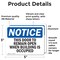 Signmission This Door To Remain Open When Building Is Occupied, 5 in W x Rectangle, Vinyl Decal OS-2PACK-NS-D-35-L-18603 - alternate 6